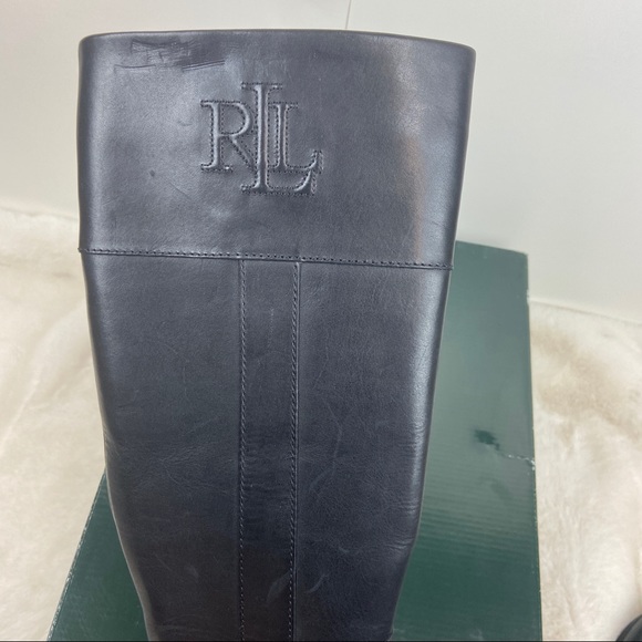 Lauren Ralph Lauren Bernadine Black Boots Sz:5B - Picture 11 of 13